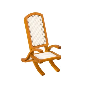1:12 Babaház miniatűr fotel Nappali bútor kanapé Fa szék Dropship