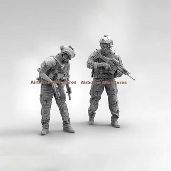 1/16 Gyanta modell figura készletek GK, két ember, katonai téma, összeszerelt és festetlen, 404L