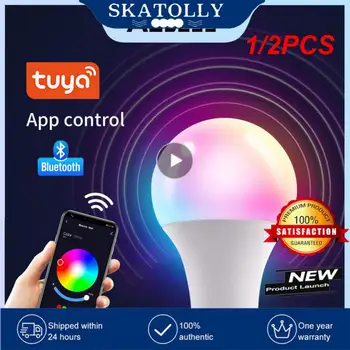 1 / 2DB Tuya Smart LED izzó lámpa fény 10W E27 B22 Tuya Control RGB + CCT színes LED lámpa működik Alexa Home