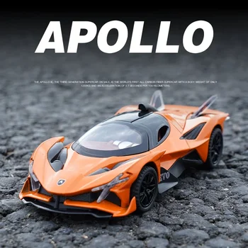 1:32 Apollo projekt EVO ötvözet öntött játék autó modell hang és fény Játék gyűjthető tárgyak Születésnapi ajándék