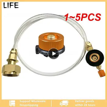1 ~ 5DBS Kültéri kemping gáztűzhely propán utántöltő adapter Tartálycsatlakozó adapter Gáztöltő tartozékok