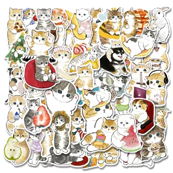 10/30/50db minimalista művészi Kawaii macskák matricák esztétikus állat rajzfilm matricák DIY írószer laptop aranyos dekorációs matrica