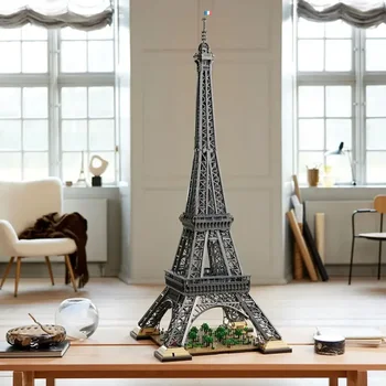 10001PCS Eiffel-torony Nagy blokkok kompatibilis 10307 10181 17002 Építőelemek Oktatási gyermekek Karácsonyi születésnapi ajándék játékok