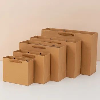 12db Ajándéktáskák Multi méretű ékszerek Sűrített nátronpapír táska Ruházati csomagolás zseb fekete karton csomagolótáskák Kézitáska