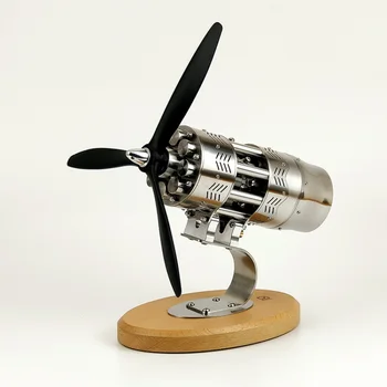 16 hengeres forgócsapólemez Stirling motor modell repülőgép motor mechanikus ipari játék 16stl-2.0 Fizika oktatási játékok