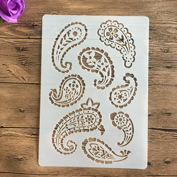 1db Fúvós harangjáték A4-es méret Stencil festéshez Scrapbook színezés Dombornyomás album dekoratív sablon rajzolás mandala sablonok