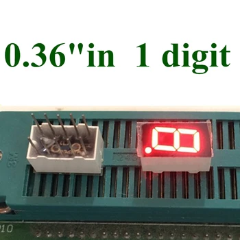 20 db / LOT 0,36 hüvelyk 1 bit 7 szegmens piros LED kijelző Digitális cső műanyag fém Közös katód (Nixie cső)
