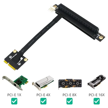 270 fokos Mini Pcie - PCI-E 16X hosszabbító kábel 20Cm PCIE3.0 bővítőport adapter GPU PCIe interfész eszközhöz
