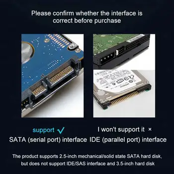 3.0 / 2.0 SATA Akár 6 Gbps 3 kábel Sata USB 3.0 adapter támogatás 2,5 hüvelykes külső HDD SSD merevlemez 22 tűs Sata III kábel