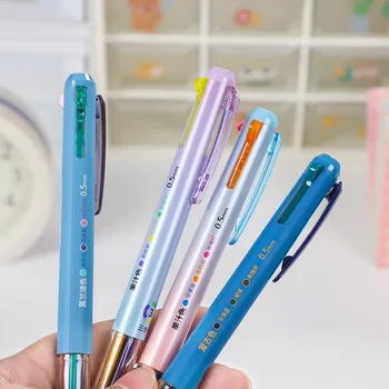 3 színes sajtó gél toll Creative Journal írószerek 0,5 mm-es többfunkciós gél toll gyorsan száradó sapka semleges toll írószer