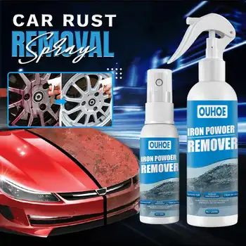 30/100ML Autó rozsda eltávolító spray fém króm festék Többcélú autó karbantartás Vaspor tisztítás Super Rust eltávolító spray