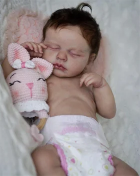 49 cm Teljes test puha szilikon vinil Bebe újjászületett baba kézzel készített élethű újszülött baba fiú vagy lány választani