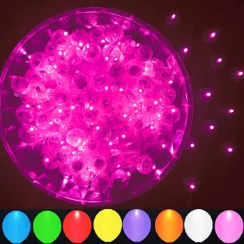 50 db LED ballon lámpák Többszínű LED fény Mini kerek gömblámpa papírlámpás léggömbhöz Beltéri kültéri parti születésnapi dekoráció
