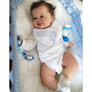 50CM Újjászületett baba Bebe újjászületett baba készlet 3D-festék bőr puha szilikon baba Valósághű baba kisgyermek játék érvénával öltöztetős öltöztetővel
