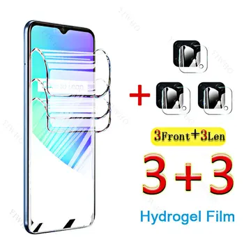 6in1 elülső film a Realme C25 C25S ujjlenyomat képernyővédő fólia hidrogél filmhez a Realme C 25 25S S védőfólia kamera lencséjéhez