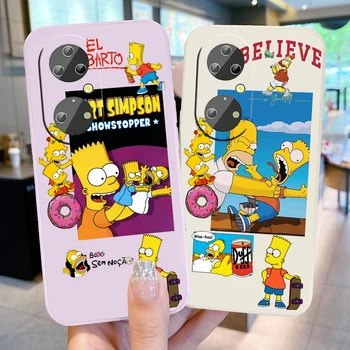 A Simpson család Homer Bart Disney Huawei P50 P40 P30 P20 Pro Lite E Y9S Y9A Y9 Y6 Nova Y70 5T 9 5G folyékony kötél telefontok
