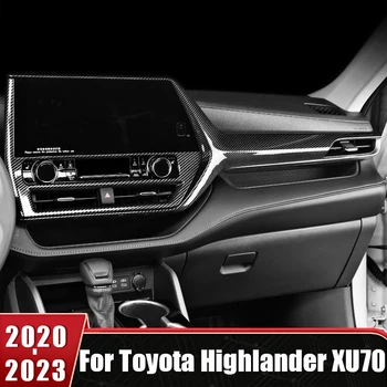 ABS Center Control légkondicionáló panel burkolat matricák Toyota Highlander XU70 2020 2021 2022 2023 autós kiegészítők