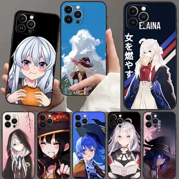 Anime aranyos Elaina telefontok alapok iPhone 14 Pro Max 13 Mini 11 12 Xr X Xs 6 6s 7 8 Plus ütésálló hátlap