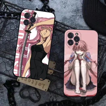 Anime Future Diaries Phone Case szilikon puha iPhone 15-höz 14 13 12 11 Pro Mini XS MAX 8 7 6 Plus X 2020 XR héj