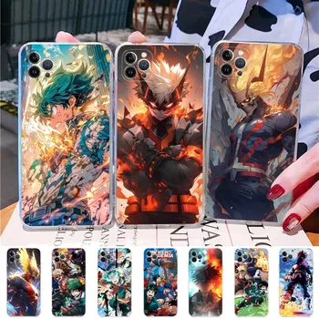 Anime My Hero Academia telefontok iPhone 14-hez 13 12 Mini 11 Pro XS Max X XR SE 6 7 8 Plus puha szilikon tok