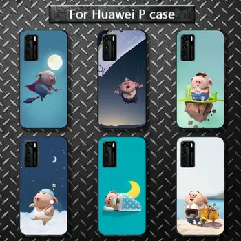 Aranyos malac nyolcgyűrűs telefontok huawei P40 pro lite készülékhez P8 P9 P10 P20 P30 psmart 2019 2017 2018