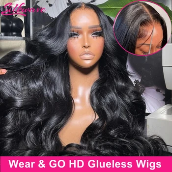 Body Wave ragasztó nélküli 4x4 x5 HD csipke záródású emberi haj parókák készen állnak a fekete nők számára előre kihúzott 13x4 13x6 csipke elülső paróka