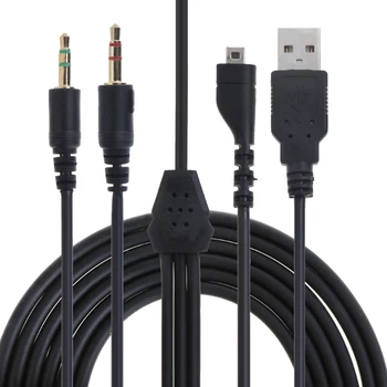 csere RGB USB 3,5 mm-es mikrofon audiokábel-elosztó kábel acél sorozathoz Arctis 3 5 7 Pro vezetékes vezeték nélküli játékhoz tervezett headset