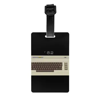 Custom Retro Commodore 64 Poggyászcímke Adatvédelem C64 Amiga Computer Poggyász címkék Utazótáska címkék Bőrönd