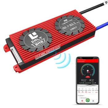 Daly Smart BMS 48V 16S 100A Lifepo4 lítium akkumulátor EV / E-kerékpárhoz BT-vel mobiltelefonon keresztül