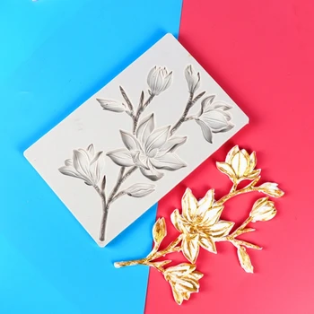 DIY kézzel készített magnólia virág szilikon fondant formák torta díszítő eszközök családi formák rugalmas, egyszerű, biztonságos