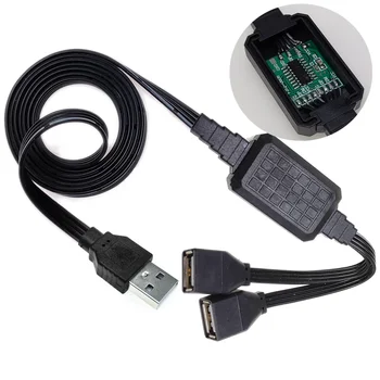 Egyidejű adatátvitel chippel, USB töltőkábellel, 1 perc, 2 vezeték, 1 csatlakozó, 2 keresősáv, USB2.0 AM/2AF 20CM-110CM