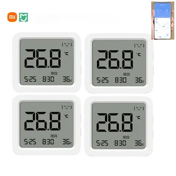 Eredeti XIAOMI Mijia intelligens hőmérséklet-páratartalom-érzékelő 3 elektromos hőmérő Digitális higrométer páratartalommérő Mijia APP-vel