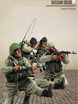 Festetlen készlet 1/35 Orosz különleges csapatok - 5 figura Történelmi figura Gyanta készlet miniatűr