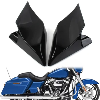 fényes fekete motorkerékpár nyújtott oldalfedő panel Harley Touring Road Street Glide 2014 2015 2016 2017 2018 2019 2020 2021