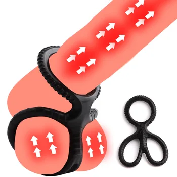 Férfi szilikon péniszgyűrűk herezacskó kötés késleltetés magömlés kakas gyűrű szexi erekciós gyűrűk pár szerető szexbolt szex játékok férfiaknak