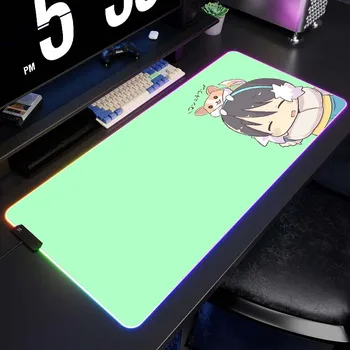 HD nyomtatás Yuru Camp egérpad gamer nagy egérpad XXL RGB színes asztali szőnyegek irodai szőnyeg természetes gumi puha laptop egérszőnyegek