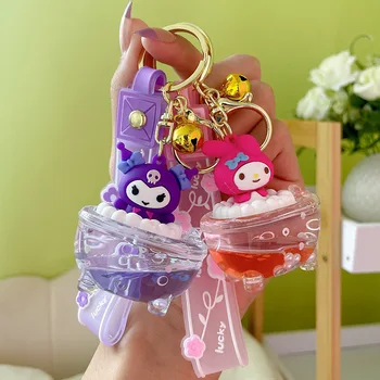 Hello Kitty kulcstartó dallam Kuromi Sanrio Kawaii rajzfilm Aranyos anime Iskolatáska medál Díszítsd a játékokat Lányok ajándékok