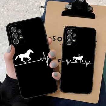 Horse Pony Horse Heartbeat telefontok Samsung S23 S30 S21 S22 S20 S9 S10 S8 S7 S6 Pro Plus Edge Ultra Fe Lite szilikon Coque