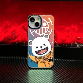 Hot Anime One Piece karakter Bepo Cool Phone Case iPhone 11 12 13 14 15 Pro Max XS X XR divat új termékek