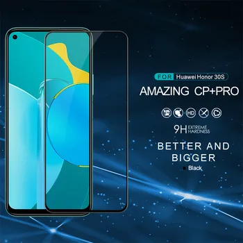 Huawei Honor 30S NILLKIN teljesen fedett CP + PRO edzett üveg telefon képernyővédő fóliához