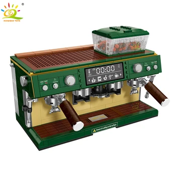 HUIQIBAO 928PCS MOC kávéfőző modell mikro építőelemek Mini Diamond City barát kockák készlet Gyermek játékok Gyerek lány játék