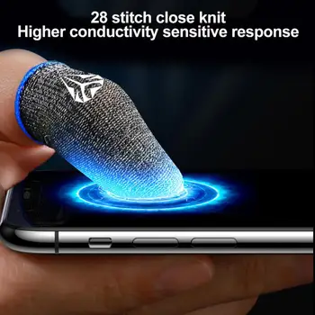 Karcmentes ujjfedél érzékeny mobil érintőképernyős játék ujjas ágyak 1pár nano szupravezető szálas hüvelykujj ujjbegyhüvely fedél