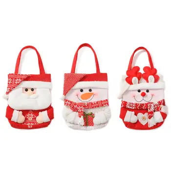 Karácsonyi cukorka táska Boldog karácsonyt csemege táskák Harisnya tasak Dekoratív finomságok táska Karácsonyi ajándéktáska ünnepi születésnapra