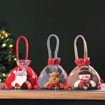 Karácsonyi dekoráció Kis ajándéktáska Szenteste Apple csomagoló doboz Kézitáska Candy Jar karácsonyi gyümölcstáska karácsonyi dekoráció