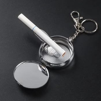 Kreatív hamutartó Mini kültéri utazás hordozható kulcstartó rozsdamentes acél hamutartó