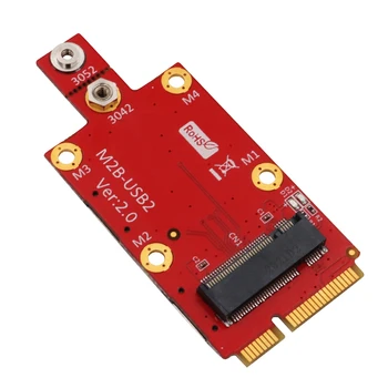 M2 - Mini PCIE átalakító kiemelő kártya kettős NANO foglalattal M.2 Key B - Mini PCI-E adapter 3G/4G/5G támogatás