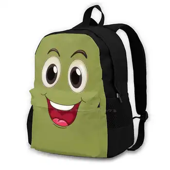 Meglepetés! Tini főiskolai hallgatói hátizsák laptop utazótáskák meglepetés mosoly mosoly boldog boldog szemek fogak nyelv száj arc