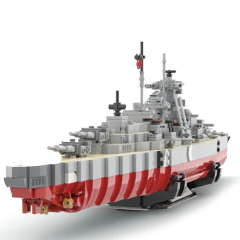 MOC Kreatív katonai építőelemek Cirkáló Csatahajó modell Fregatt romboló DIY építőelemek Kreatív összeszerelés Játékok gyermekeknek Ajándék