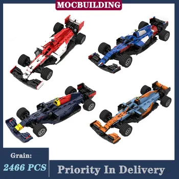 MOC Racing 1:8 modell építőelem Városi sportautó F1 fiú gyűjtemény játékok DIY ajándékok