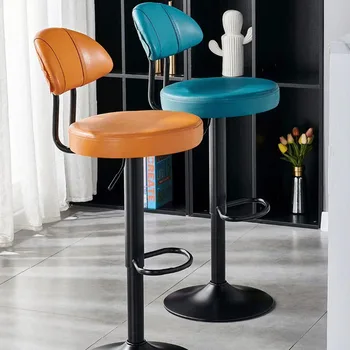 Modern pult bárszékek Állítható Pihentető konyhai bárszékek Rozsdamentes acél minimalizmus Barkrukken Lounge Suite bútorok